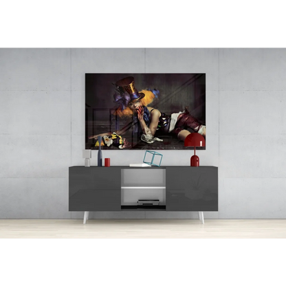 Surreal Top Hat Portrait clown canvas wall art print