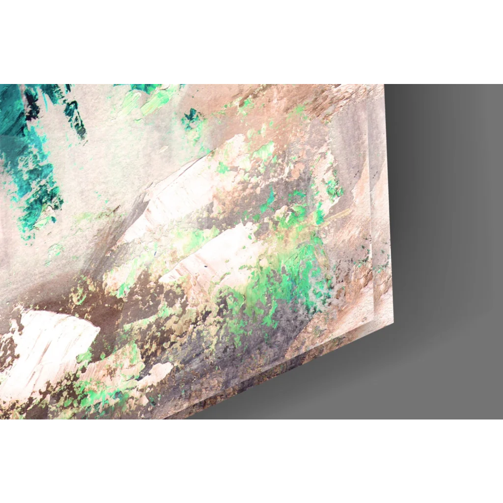 Stunning teal dancer abstract wall art canvas print in teal, beige, brown