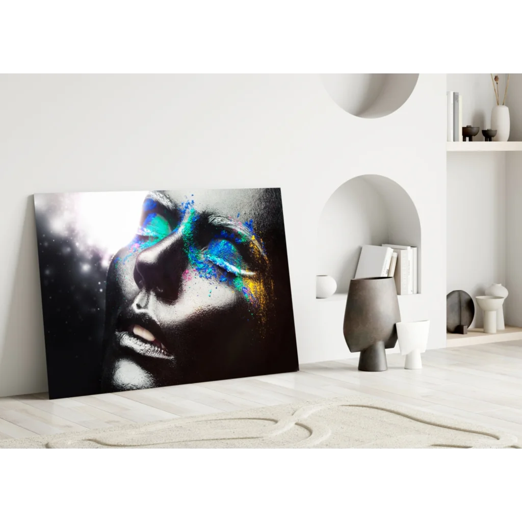 Cosmic Splash Glass Wall Art Canvas Print | Modern Wall Art Decor | vintageantiquesgifts.com