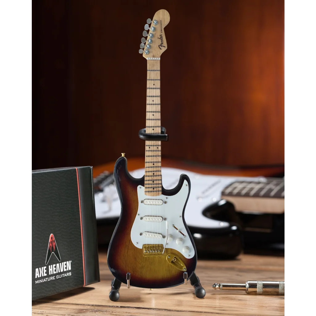 Fender Strat 60th Anniversary Mini Guitar in sunburst by Axe Heaven®
