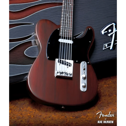 Mahogany Fender Telecaster mini replica by Axe Heaven with stand