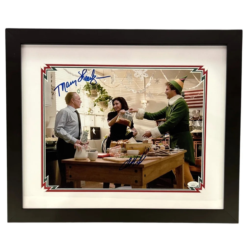 Autographed Elf deluxe framed photo with Mary Steenburgen signature