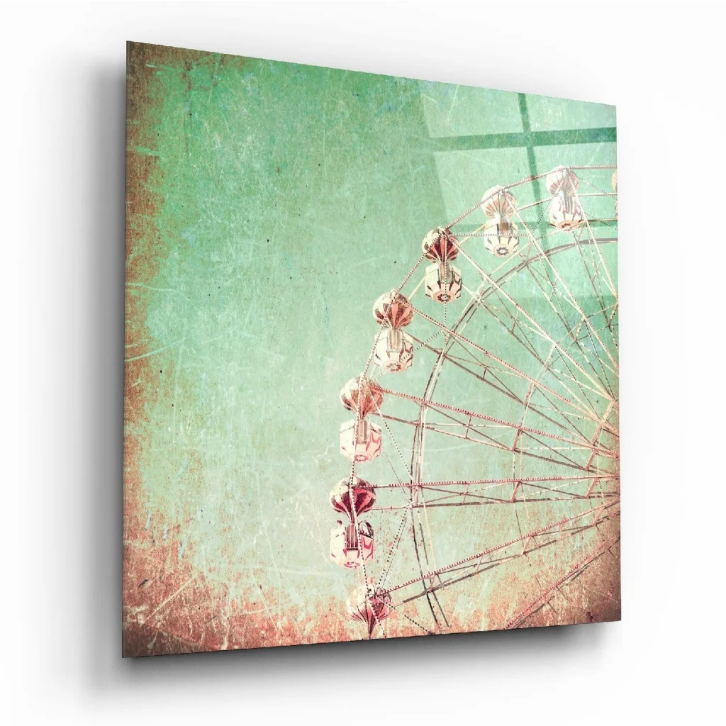 Vintage Ferris Wheel Glass Wall Art Print Collection | Insigneart USA | vintageantiquesgifts.com