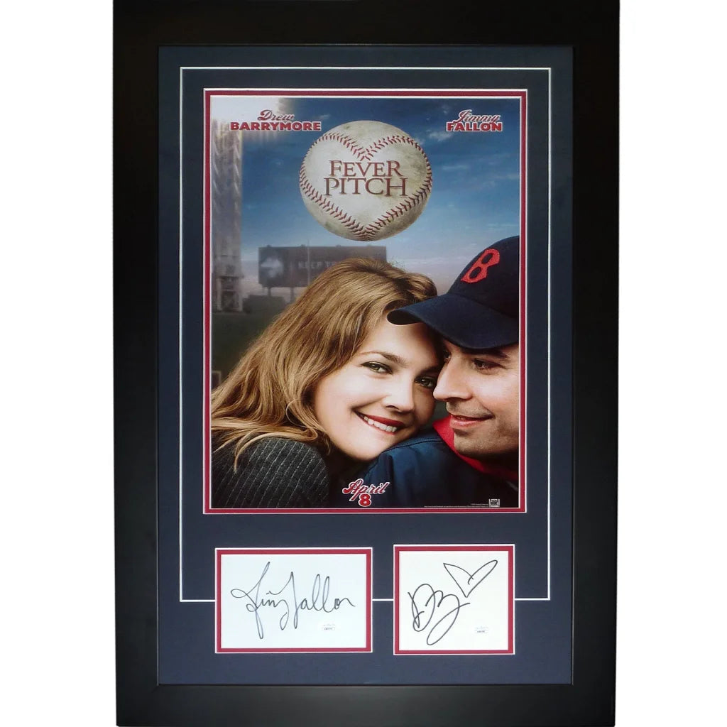 Framed 11x17 Fever Pitch movie poster deluxe framed with autographs