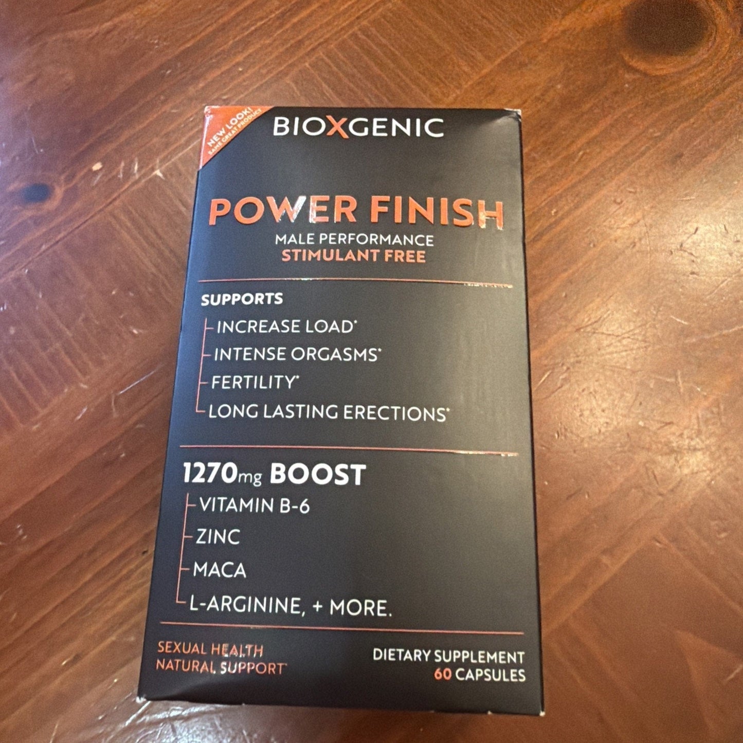 BioXgenic Power Finish Male Performance 60 Capsules Enhancing Supplement NEW
