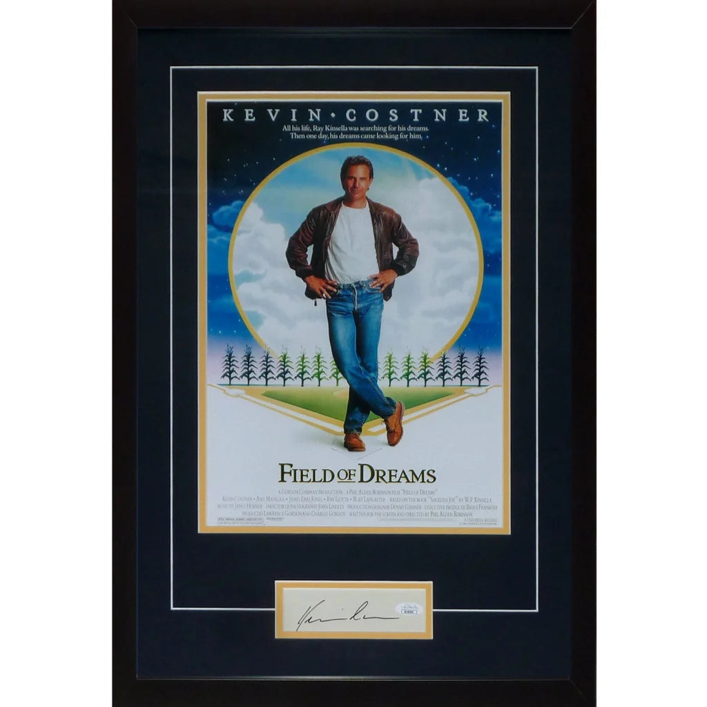 Field of Dreams deluxe framed 11x17 poster with Kevin Costner autograph