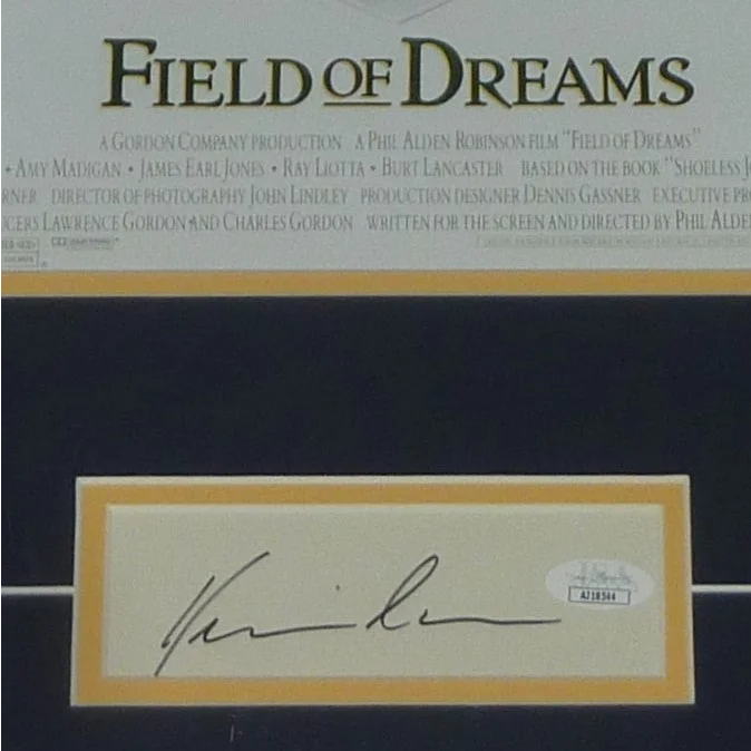 Deluxe framed Field of Dreams 11x17 poster with Kevin Costner autograph