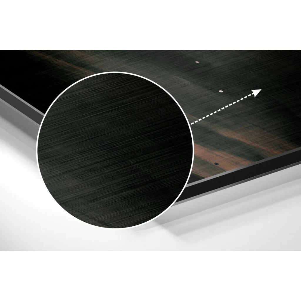glass wall art Sleek Brad Pitt brushed aluminium dibond abstract art print