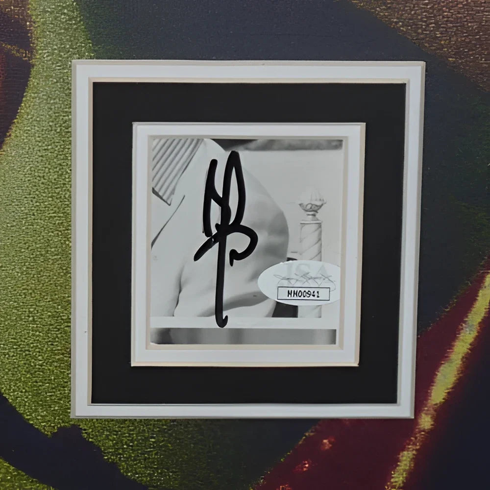 Framed Fight Club movie poster with Edward Norton autograph