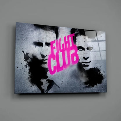 Fight Club pink graffiti canvas wall art print