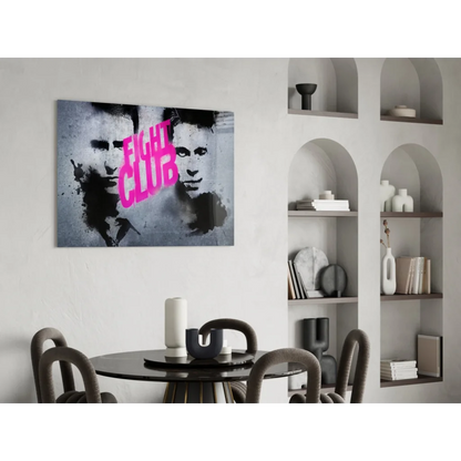 Fight Club pink graffiti canvas wall art print