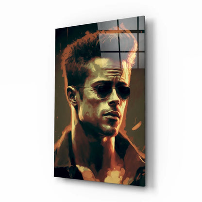 Stylish Brad Pitt sunglasses glass wall art portrait canvas