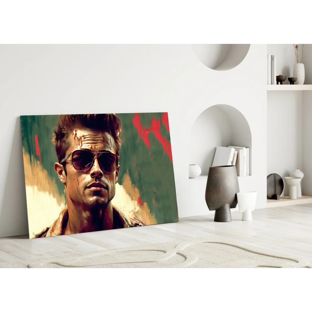 Brad Pitt Aviator Pop Art Canvas Wall Art Print | Modern Wall Art Decor | vintageantiquesgifts.com