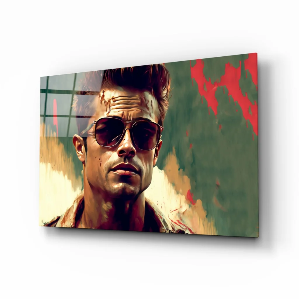 Brad Pitt Aviator Pop Art Canvas Wall Art Print | Insigneart USA | vintageantiquesgifts.com