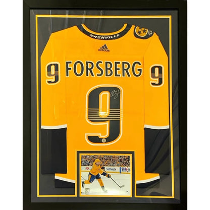 Filip Forsberg autographed Nashville Predators framed jersey with adidas logo