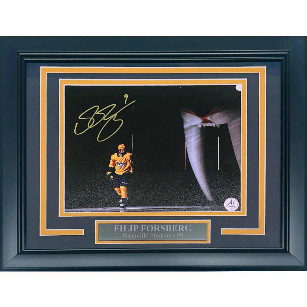 Filip Forsberg signed deluxe framed 8x10 Nashville Predators photo