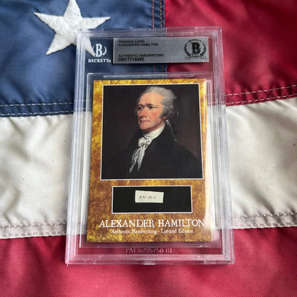First Ever Beckett Graded Alexander Hamilton Words Authentic Piece