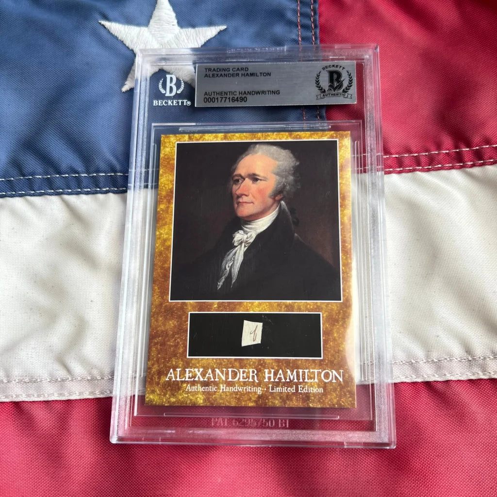 First Ever Beckett Graded Alexander Hamilton Words Authentic Piece