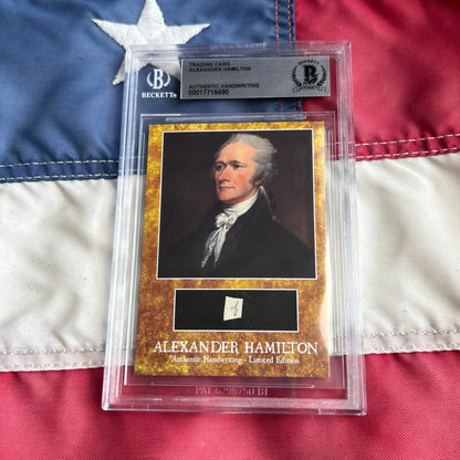 First Ever Beckett Graded Alexander Hamilton Words Authentic Piece