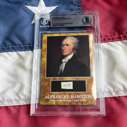 First Ever Beckett Graded Alexander Hamilton Words Authentic Piece