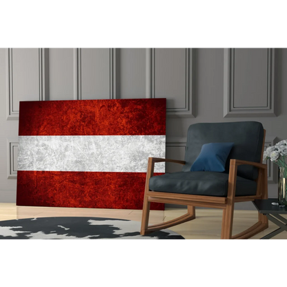 Distressed Austrian flag canvas wall art print