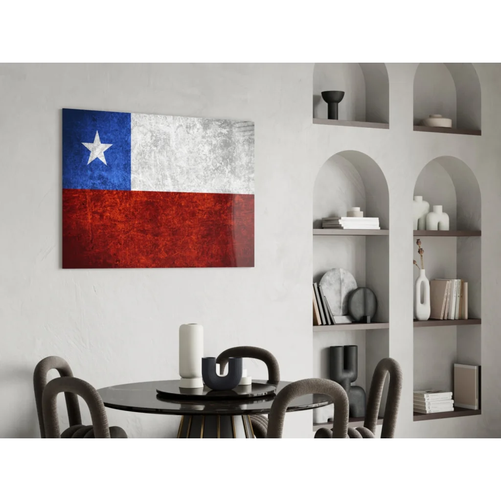 Distressed Texas flag canvas wall art with rustic texture