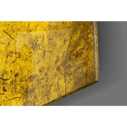 Vintage Irish flag wall art canvas with distressed golden texture