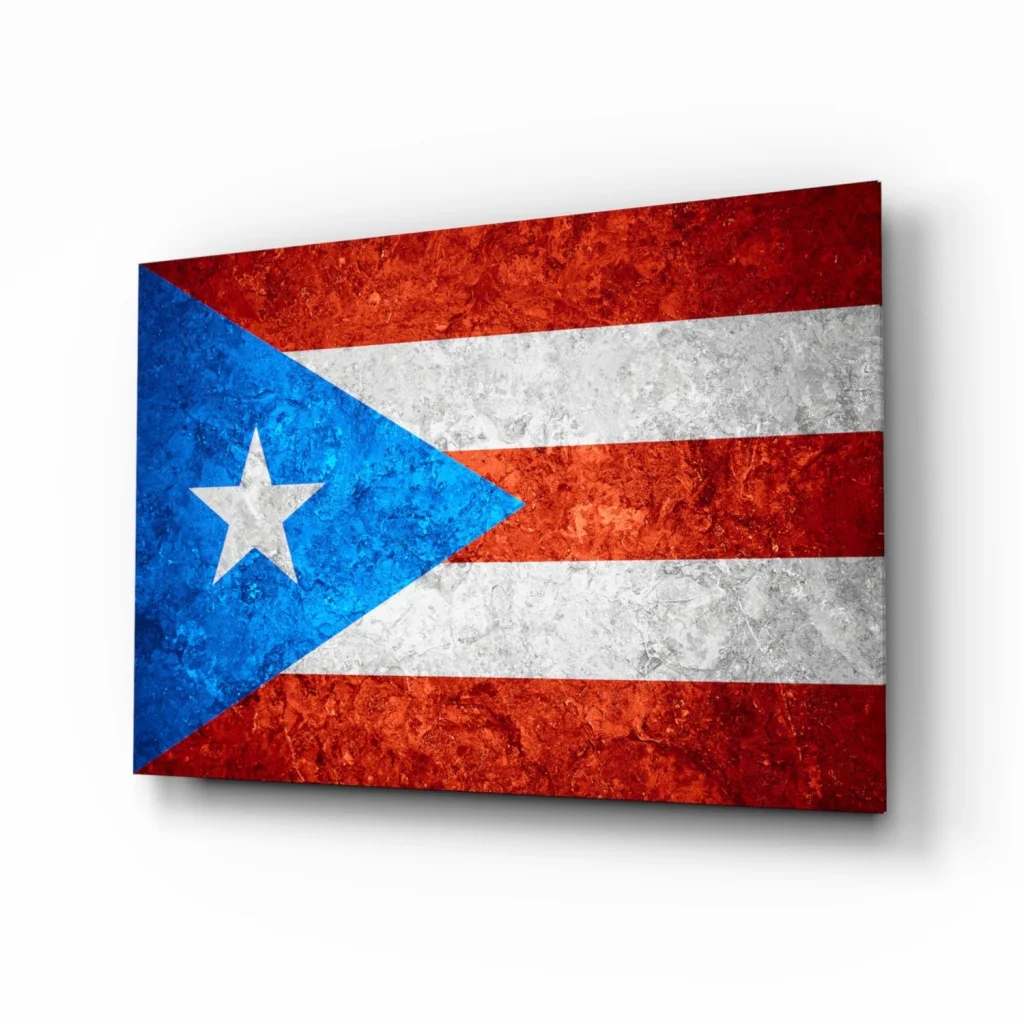 Vintage Puerto Rican Flag Canvas Wall Art | Insigneart USA | vintageantiquesgifts.com
