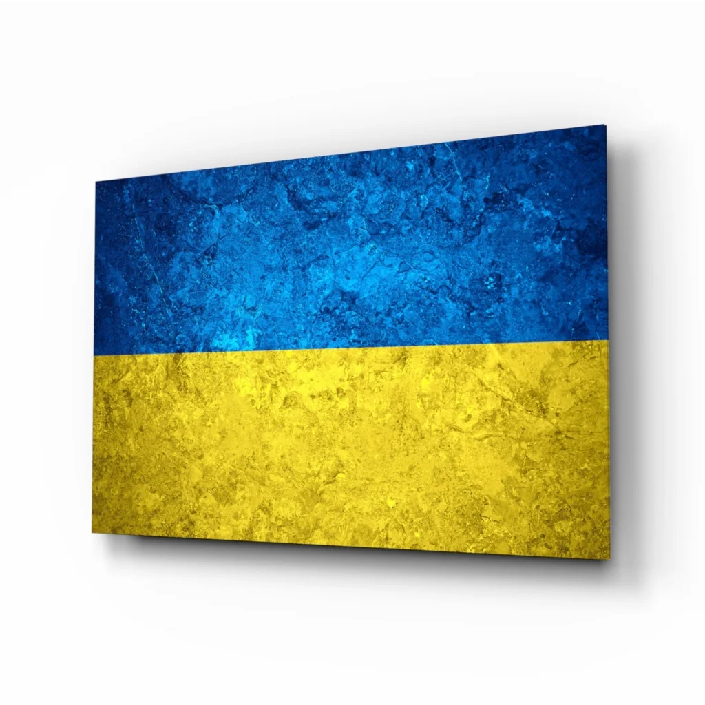 Ukrainian Flag Textured Canvas Wall Art | Insigneart USA | vintageantiquesgifts.com