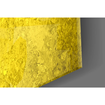 Translucent yellow faceted glass wall art inspired by Ukrainian Flag