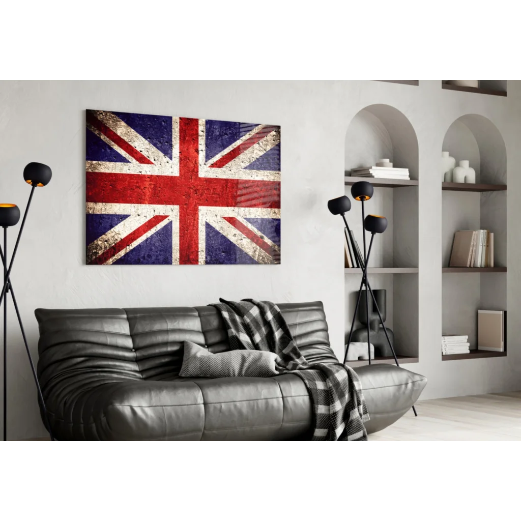 Vintage Union Jack Canvas Wall Art with Distressed Finish | Contemporary Home Wall Art | vintageantiquesgifts.com