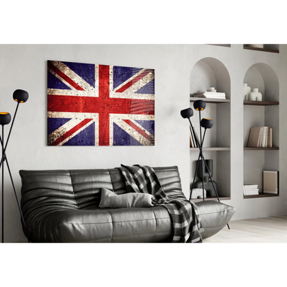 Vintage Union Jack Canvas Wall Art with Distressed Finish | Contemporary Home Wall Art | vintageantiquesgifts.com