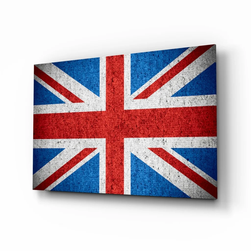 Vintage Union Jack wall art canvas with distressed texture