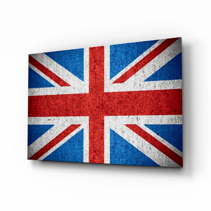 Vintage Union Jack wall art canvas with distressed texture