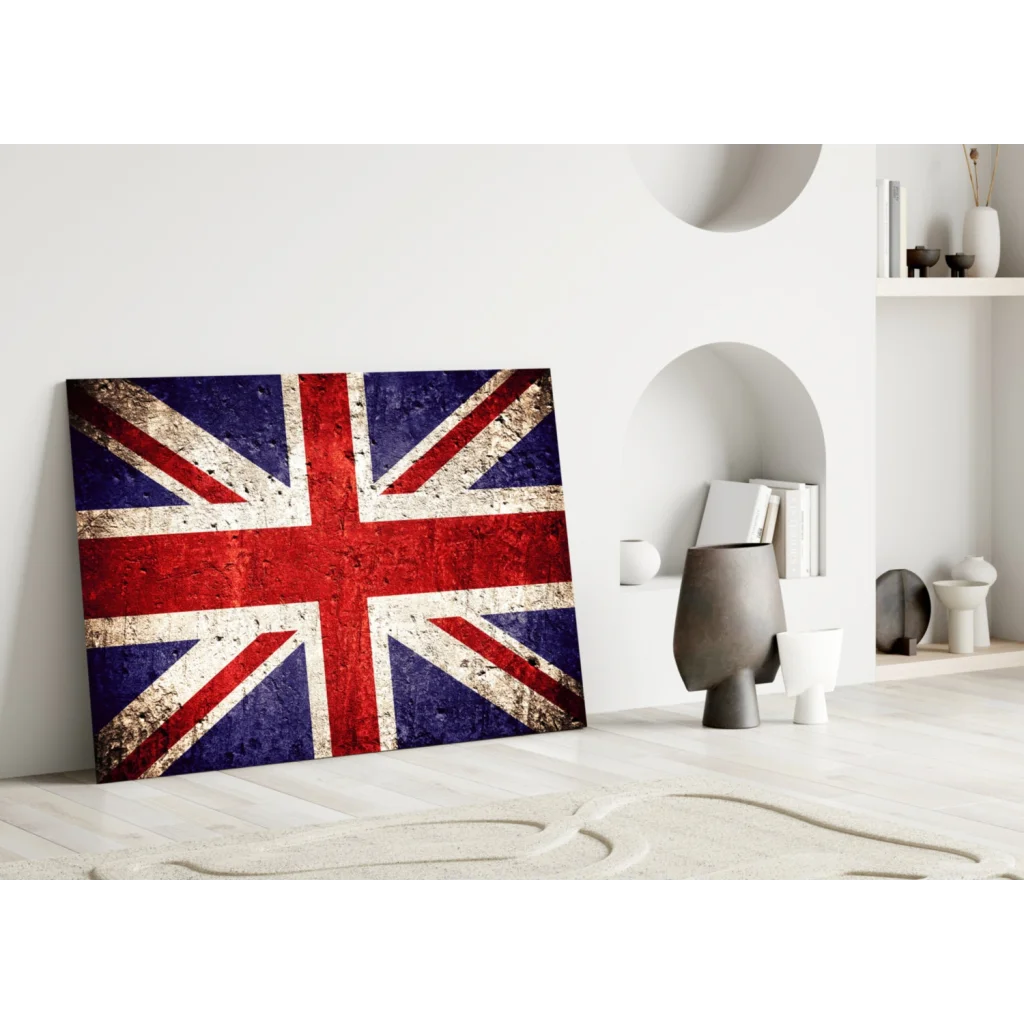 Vintage Union Jack Canvas Wall Art with Distressed Finish | Modern Wall Art Decor | vintageantiquesgifts.com