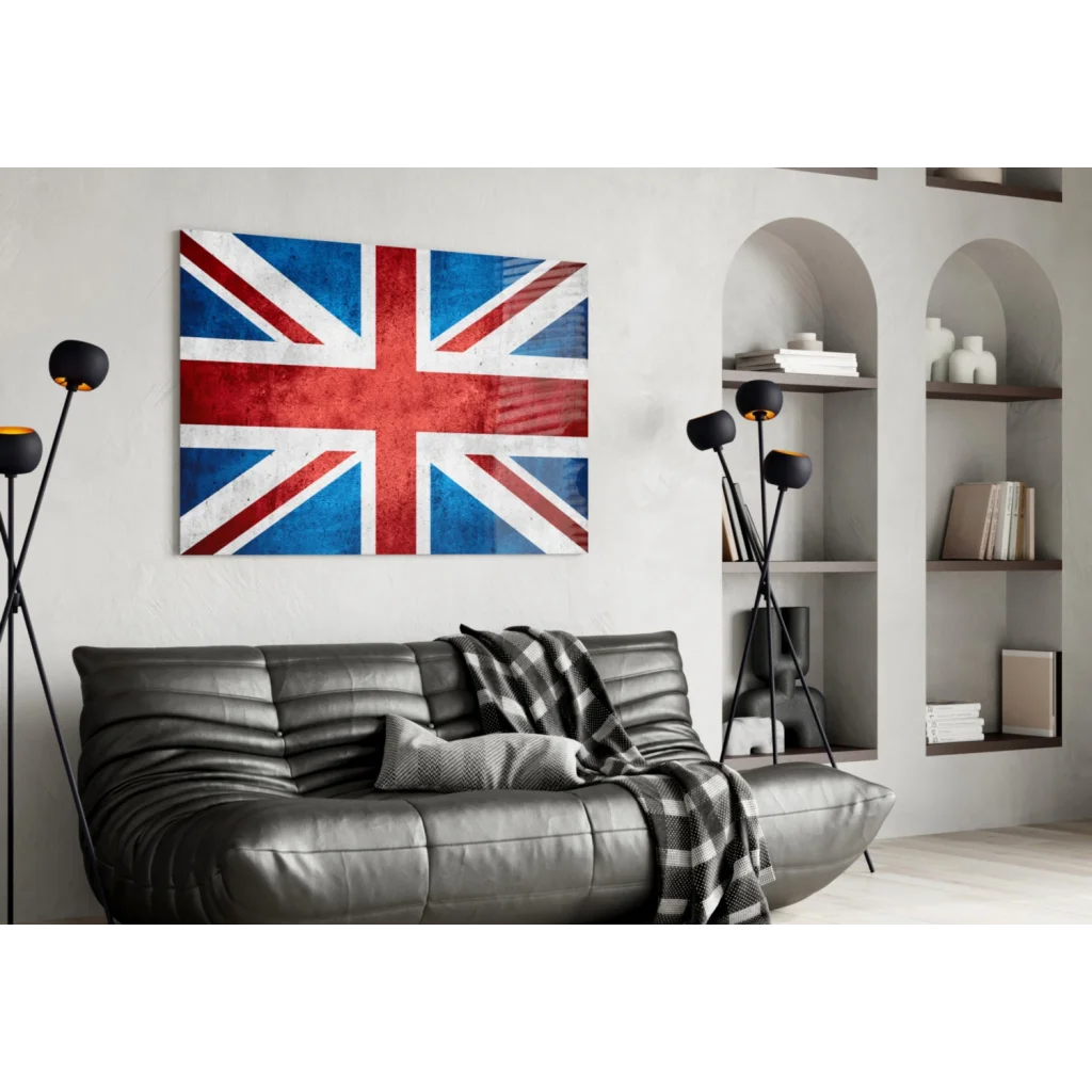 Vintage Union Jack Canvas Wall Art with Distressed Finish | Contemporary Home Wall Art | vintageantiquesgifts.com
