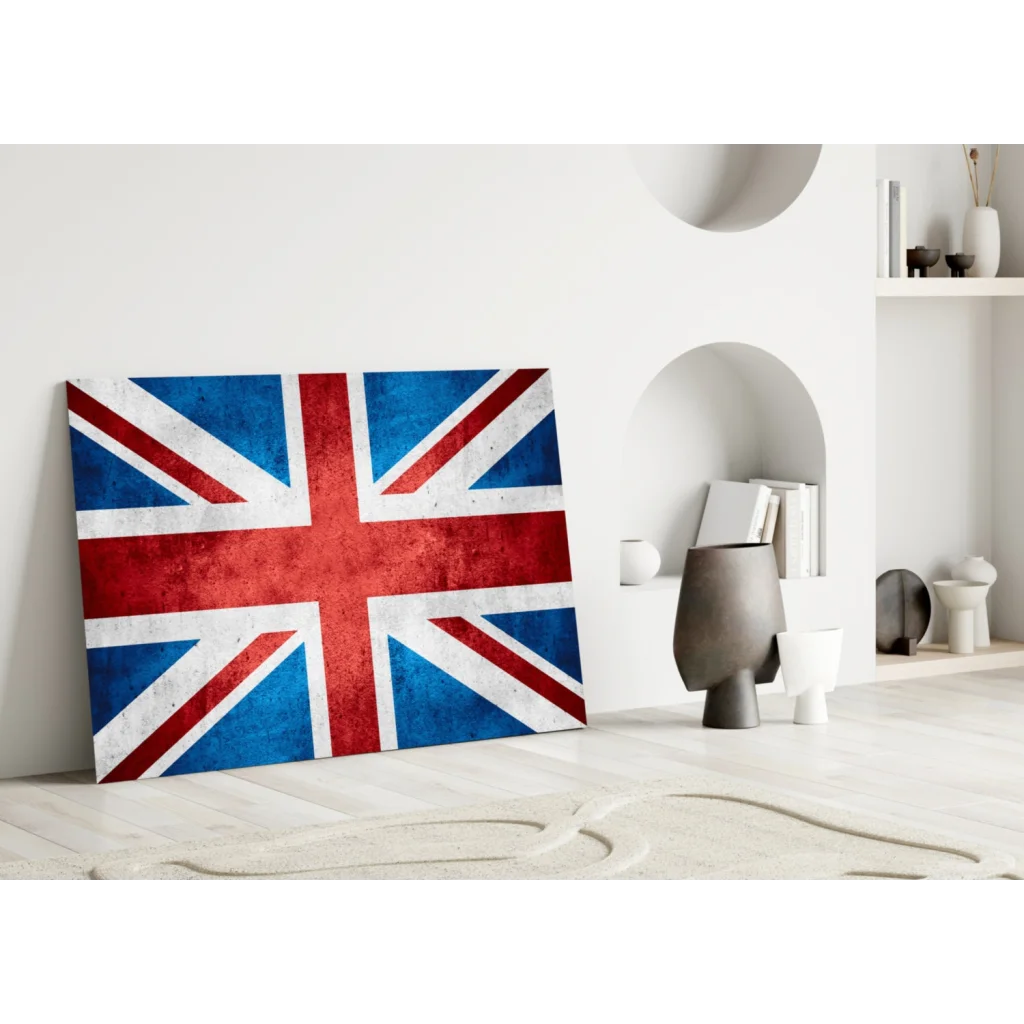 Vintage Union Jack Canvas Wall Art with Distressed Finish | Modern Wall Art Decor | vintageantiquesgifts.com