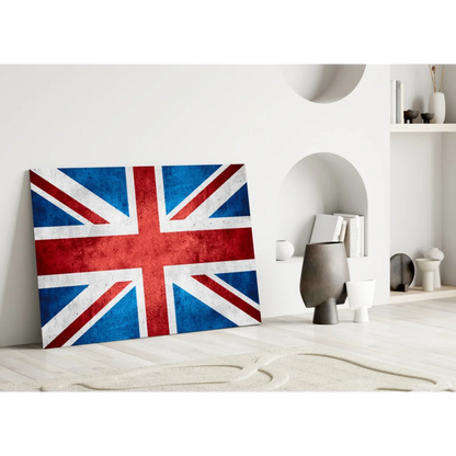 Vintage Union Jack Canvas Wall Art with Distressed Finish | Modern Wall Art Decor | vintageantiquesgifts.com