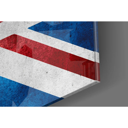 Vintage Union Jack canvas wall art with distressed textured finish