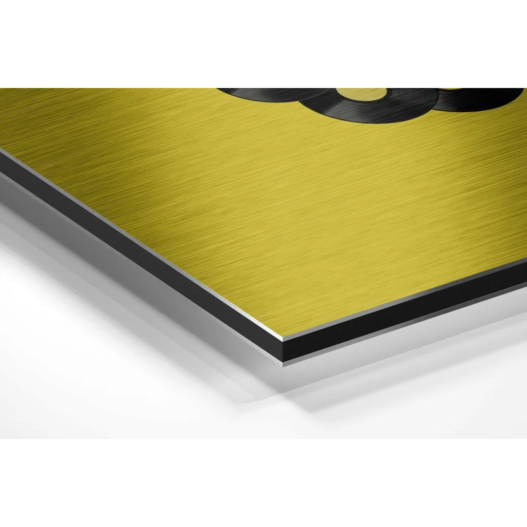 Glass Wall Art Stunning brushed aluminium dibond vinyl record wall art print