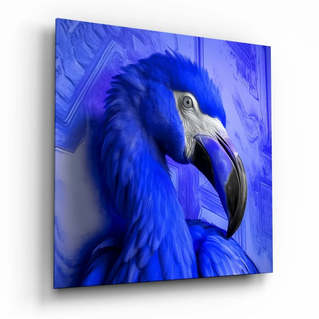 Stunning Blue Bird Tempered Glass Art for Your Wall | Insigneart USA | vintageantiquesgifts.com
