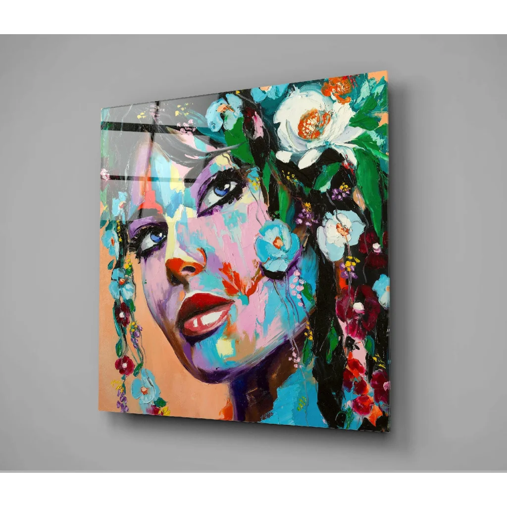 Blooming Beauty Glass Wall Art With Bold Abstract Florals | Modern Wall Art Decor | vintageantiquesgifts.com