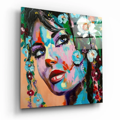 Blooming Beauty Glass Wall Art With Bold Abstract Florals | Insigneart USA | vintageantiquesgifts.com