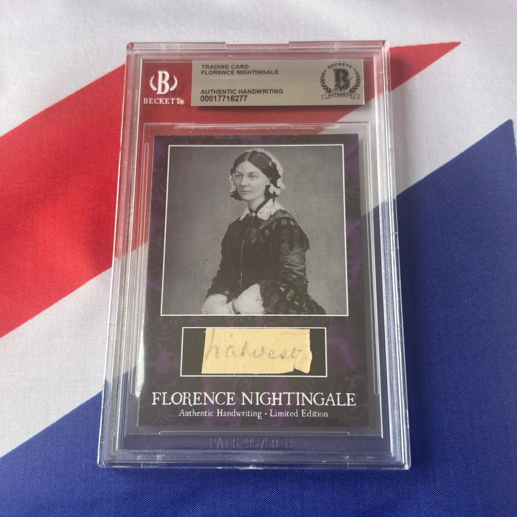 Florence Nightingale graded trading card with authentic handwriting nightingale wrote
