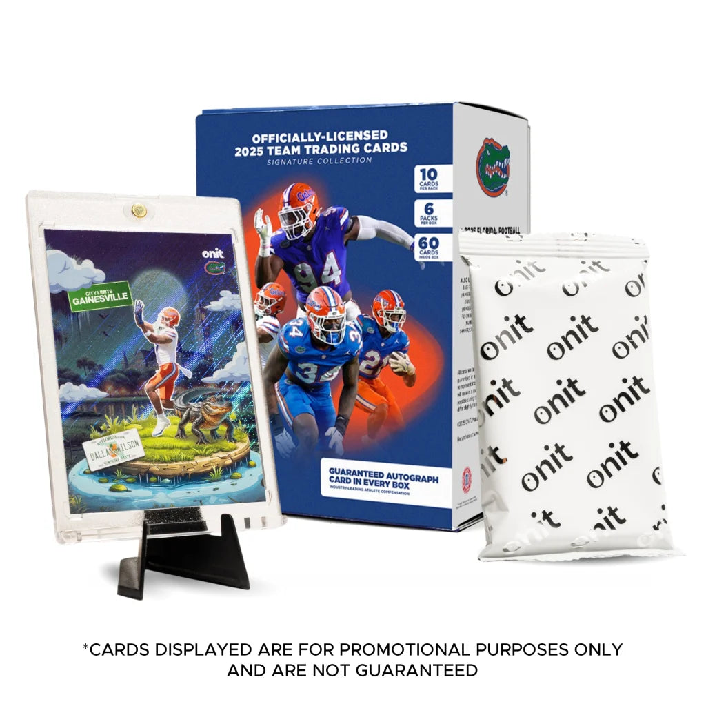 Florida Football Platinum Box Trading Cards with 6 autographed Gators cards