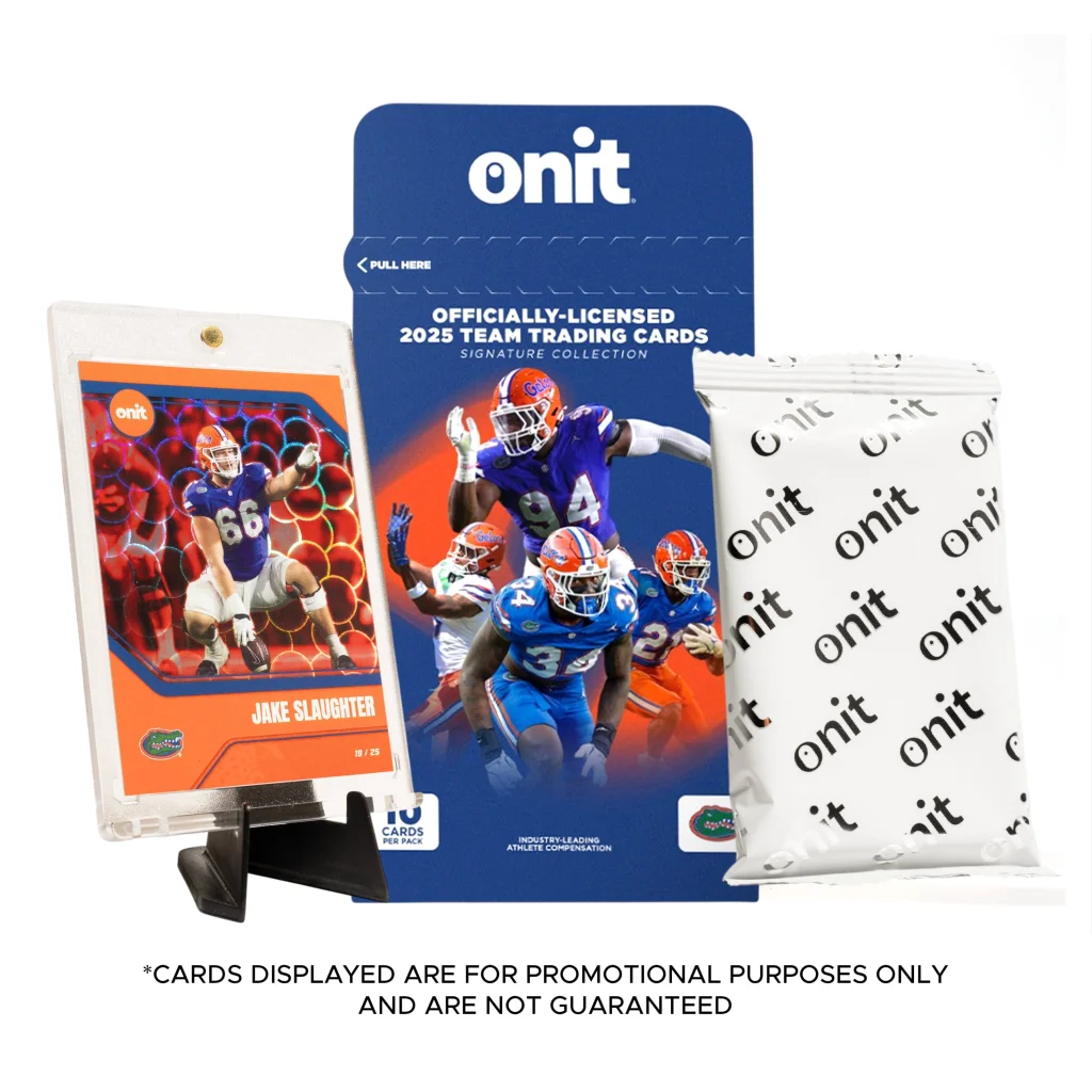 Florida Gators 2025 football trading cards single pack by Onit