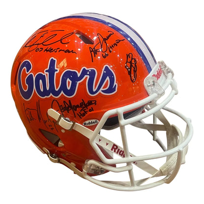 Florida Gators honor autographed Proline helmet signed by legends