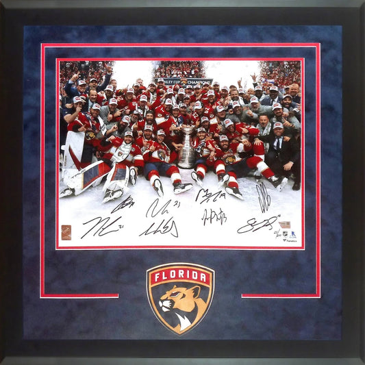 Florida Panthers 2024 Stanley Cup Champions signed framed team photo