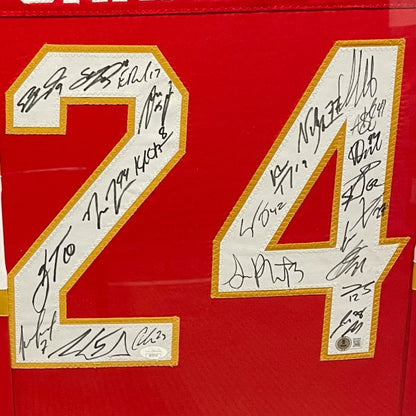 Florida Panthers 2024 Stanley Cup autographed red #24 framed jersey