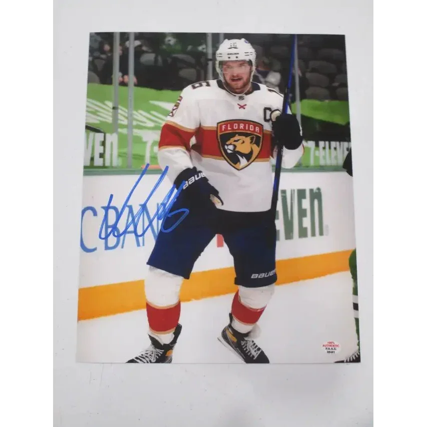 Autographed Florida Panthers signed 8x10 photo with certificate for Panthers signed autographed collectibles